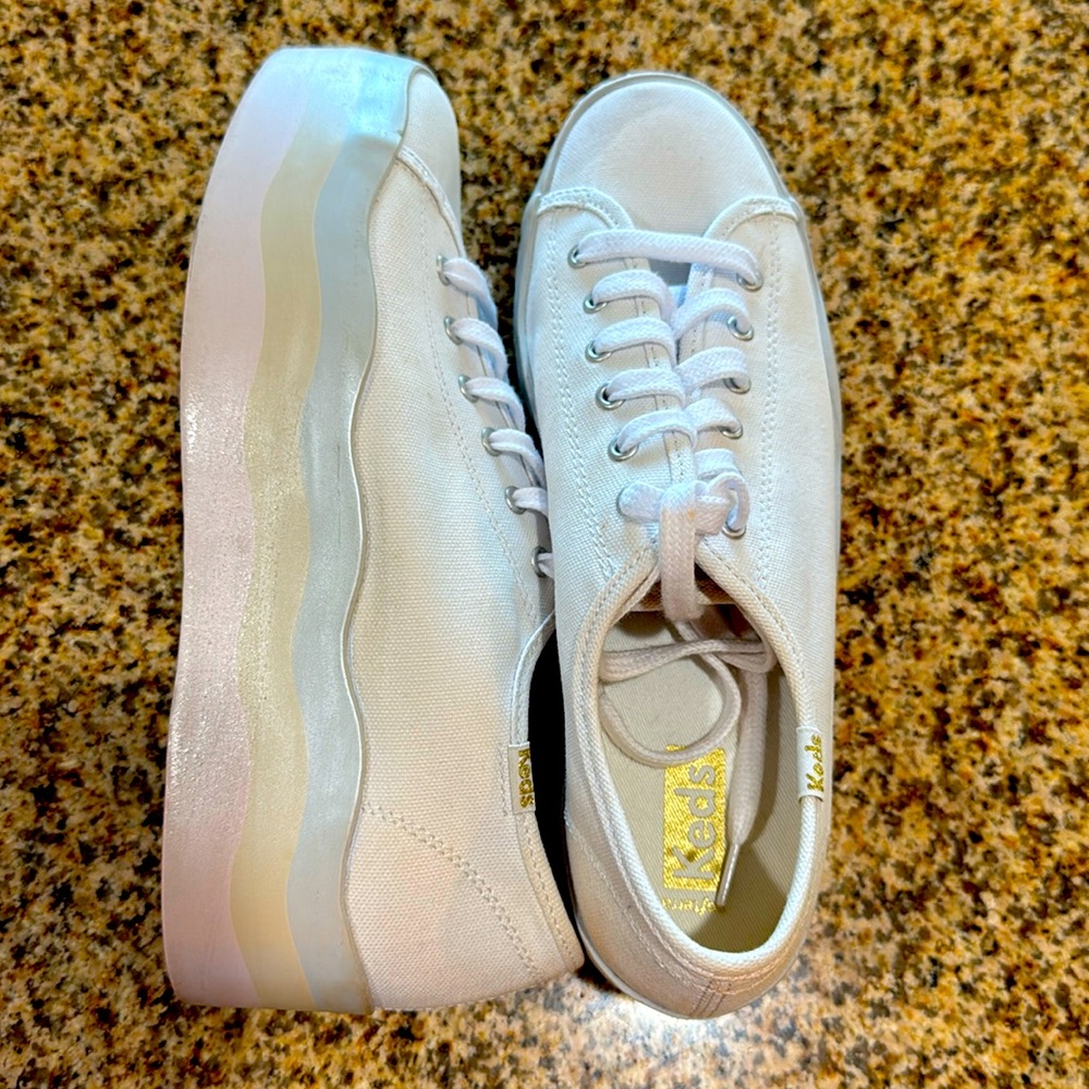 Ked’s brand triple up canvas platform sneakers